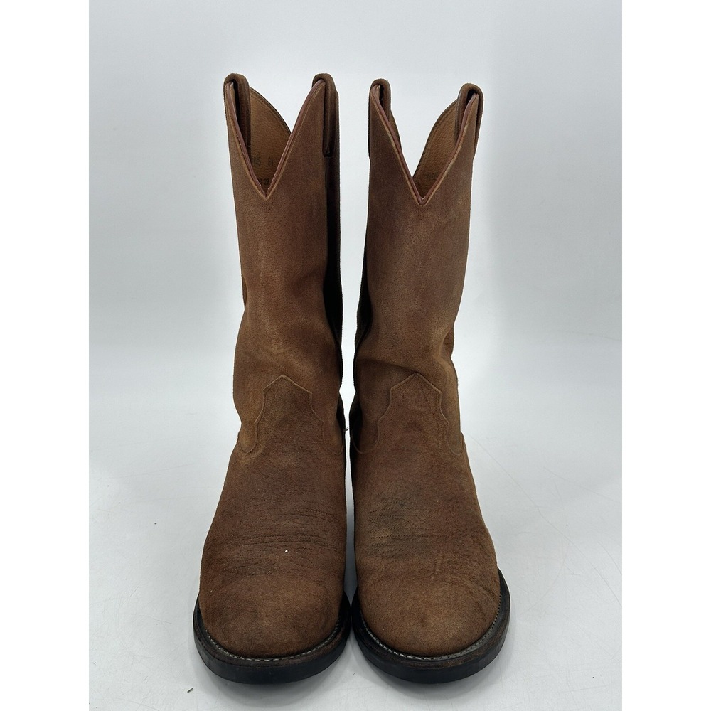 Vintage Nocona Mens 8.5 D Brown Suede Cowboy Western Boots Made in USA